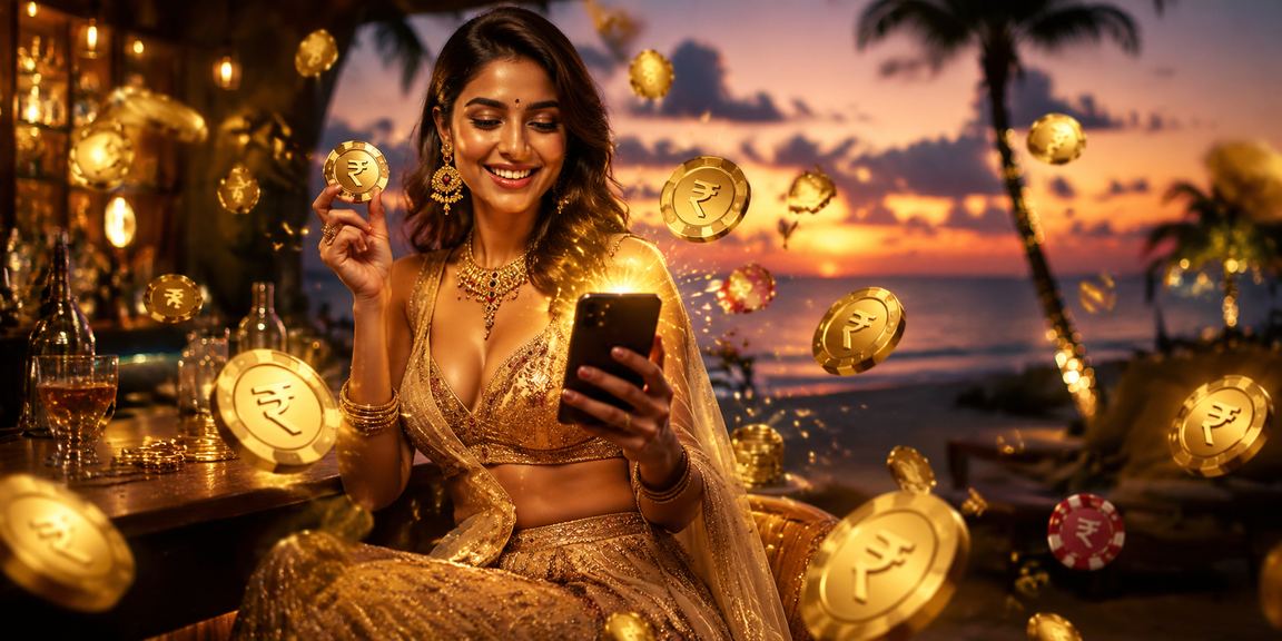 Mobile Teen Patti gameplay with beach view at Goa